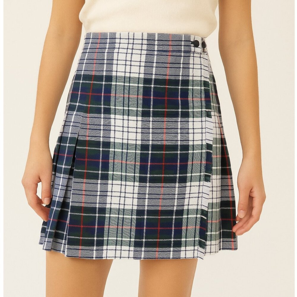 Halpern’s Vintage Stewart Tartan Plaid Kilt Skirt Y2K Schoolgirl Mini